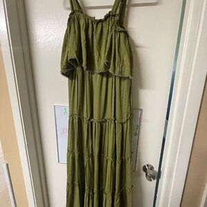 Karen Millen Sage Green Maxi Dress